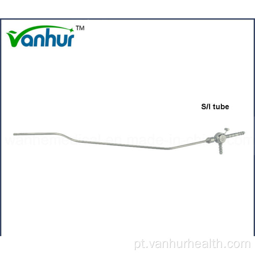 Tubo de irrigação de sucção para laparoscopia de incisão única